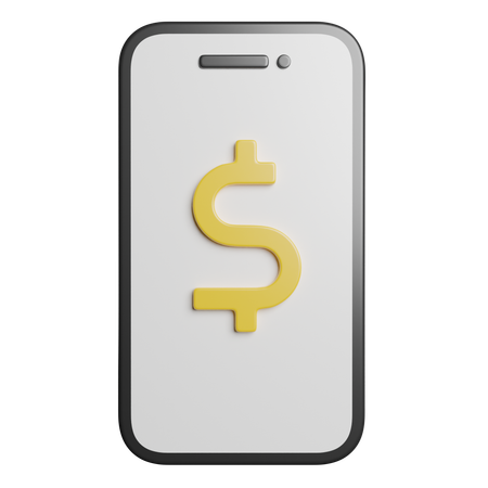 Les services bancaires mobiles  3D Icon