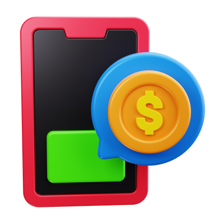 Les services bancaires mobiles  3D Icon