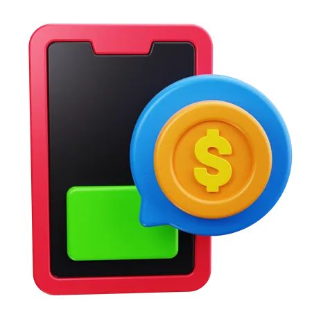 Les services bancaires mobiles  3D Icon