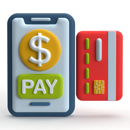 Les services bancaires mobiles  3D Icon