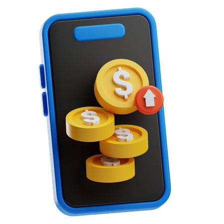 Les services bancaires mobiles  3D Icon