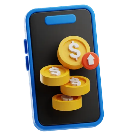 Les services bancaires mobiles  3D Icon