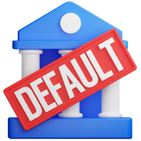 Défaut bancaire  3D Illustration