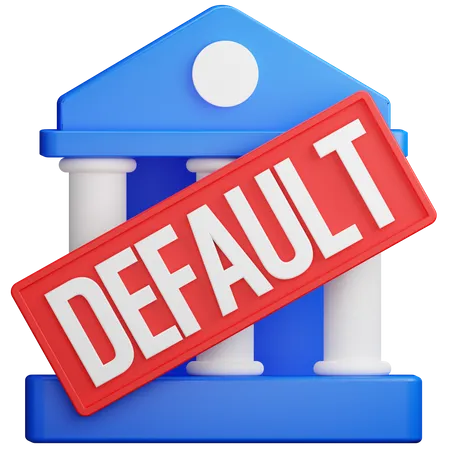 Défaut bancaire  3D Illustration