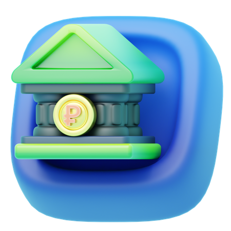 Banque russe  3D Icon