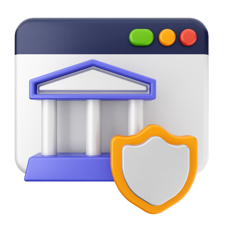 Banque sécurisée  3D Icon