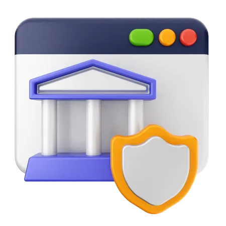 Banque sécurisée  3D Icon