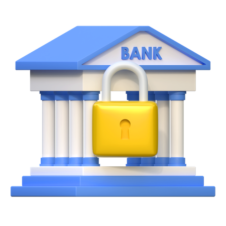 Banque sécurisée  3D Icon