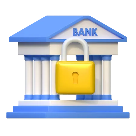 Banque sécurisée  3D Icon