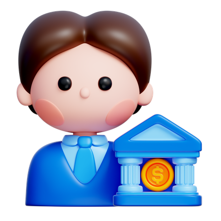 Banquier  3D Icon