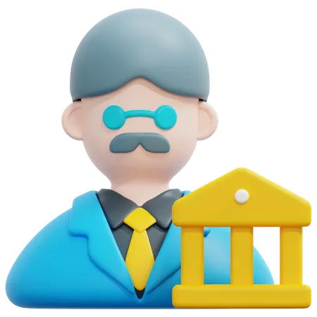 Banquier  3D Icon