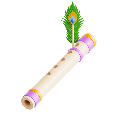 Bansuri Flute  3D Icon