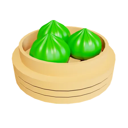 Bao Zi Pandan  3D Icon