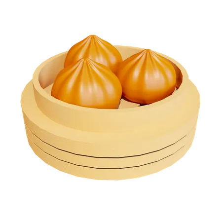 Bao Zi Salted Egg  3D Icon