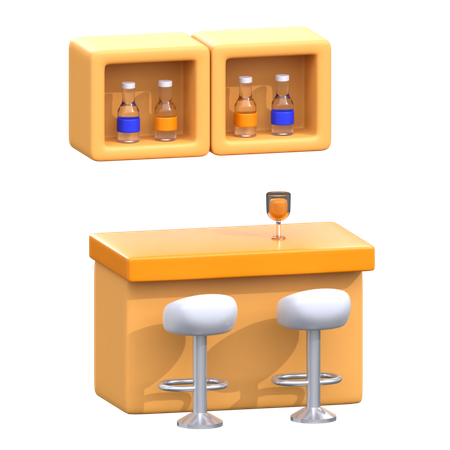 Bar à boissons  3D Icon