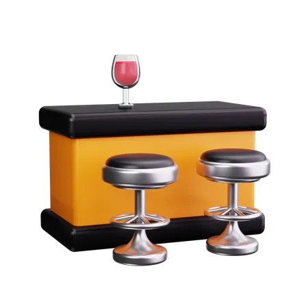 Bar à cocktails  3D Icon