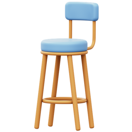 Bar Chair  3D Icon