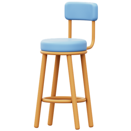 Bar Chair 3D Icon
