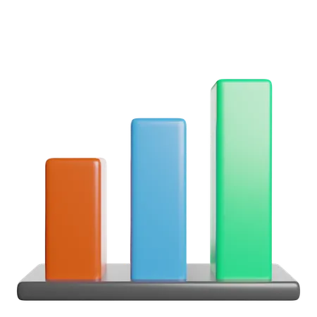Bar Chart Graphic 3D Icon