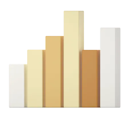 Bar Column Chart Planning And Visualization Of Statistics Isolated 3 D Icons Objects On A Transparent Background 3 D Illustration 3D Icon