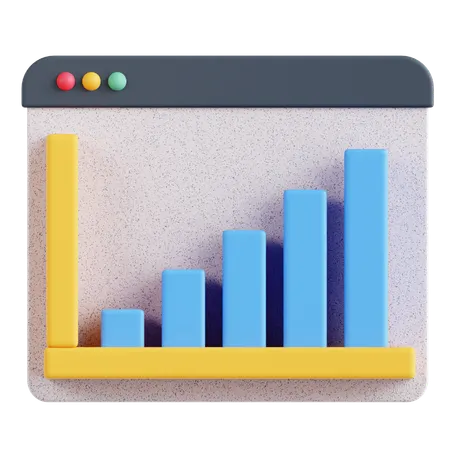 막대 차트  3D Icon
