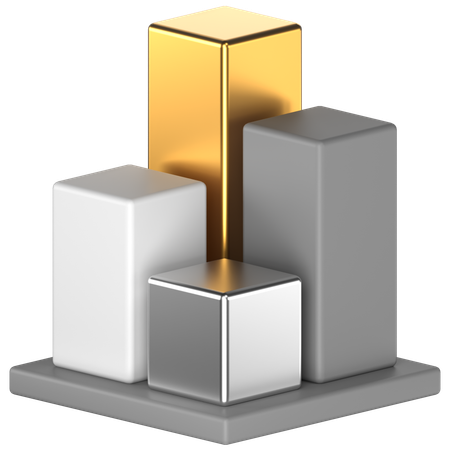 막대 차트  3D Icon