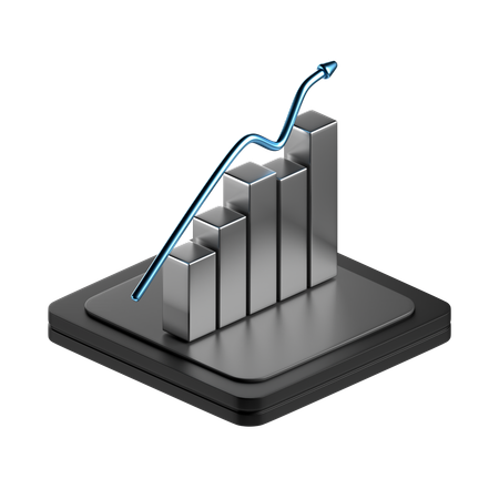 Bar chart  3D Icon