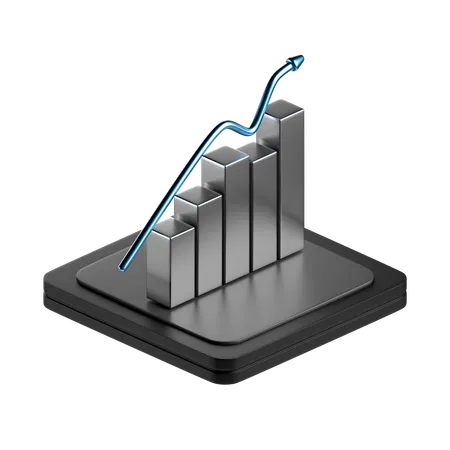 Bar chart  3D Icon