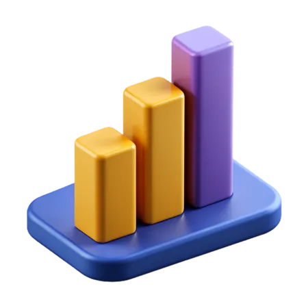 Bar chart  3D Icon