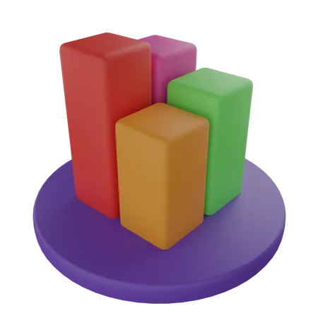 Bar Chart  3D Icon