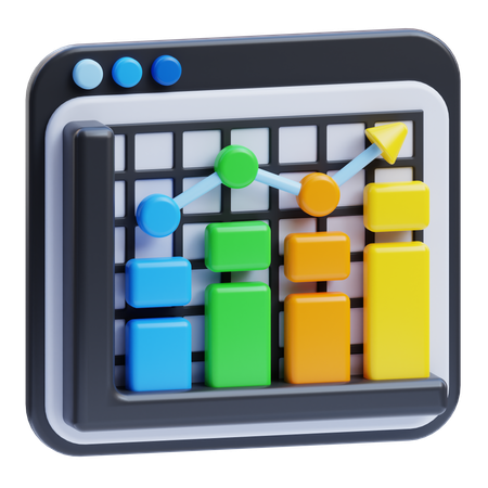 Bar chart  3D Icon