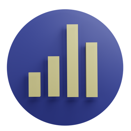 Bar Chart  3D Icon