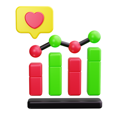 Bar Chart  3D Icon