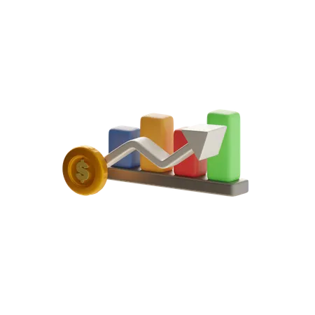 Bar Chart  3D Icon