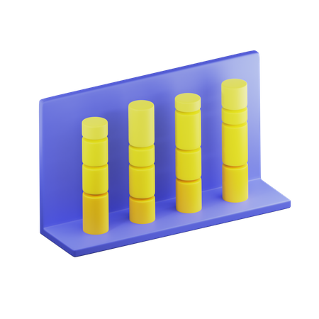 Bar Chart  3D Illustration