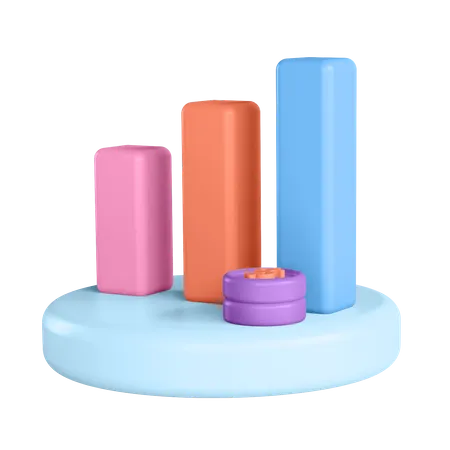 Bar Chart  3D Illustration