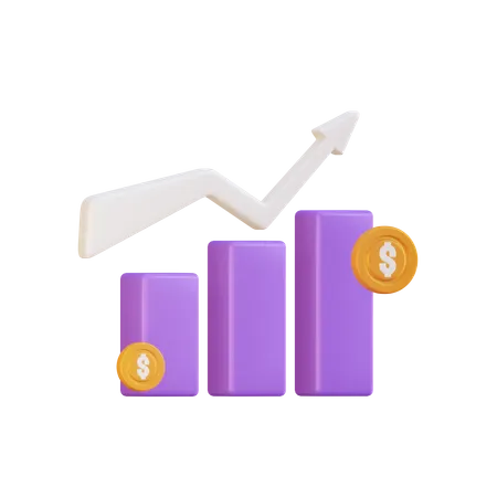 Bar Chart  3D Illustration