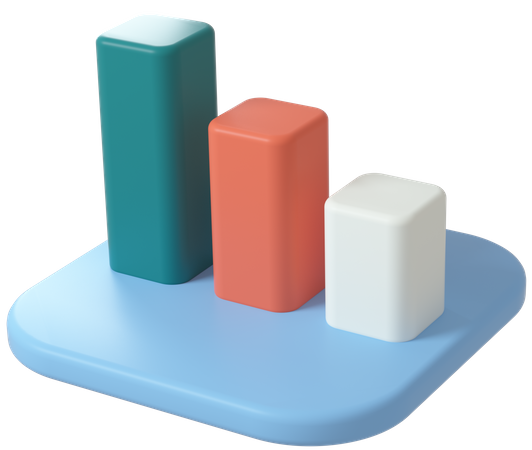 Bar Chart  3D Illustration