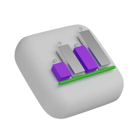 Bar Chart  3D Illustration