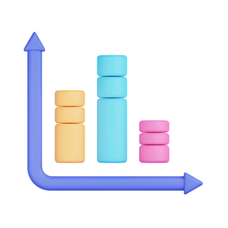 Bar Chart  3D Illustration