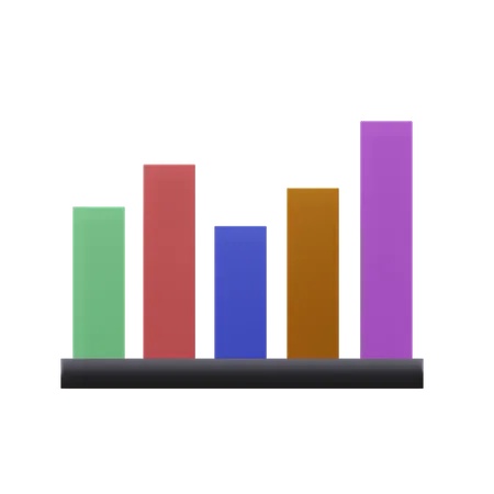 Bar Chart Ecommerce Icon 3 D 3D Icon