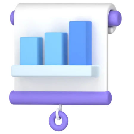 Bar Chart Presentation 3D Icon
