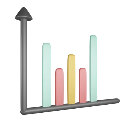 Data In The Form Of Bar Graphs 3D Icon