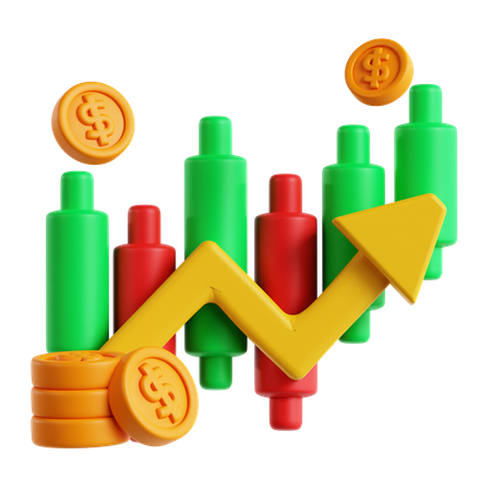 Bar Chart Banking  3D Icon