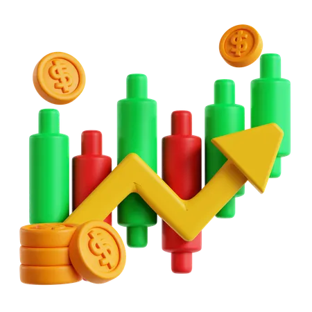 Bar Chart Banking  3D Icon