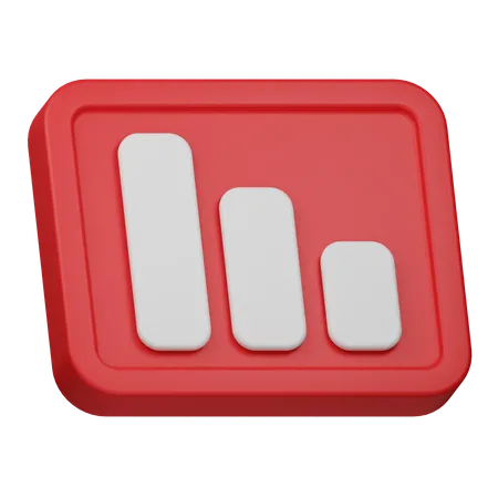 Bar Chart Down  3D Icon