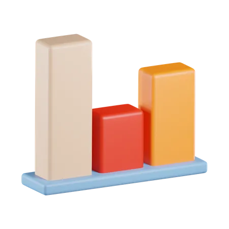 Bar chart statistic  3D Icon