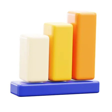 Bar chart statistic  3D Icon