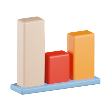 Bar chart statistic  3D Icon