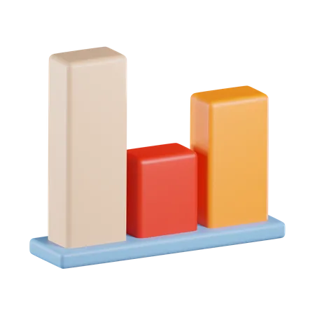 Bar chart statistic 3D Icon